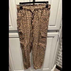 Leopard print aerie joggers